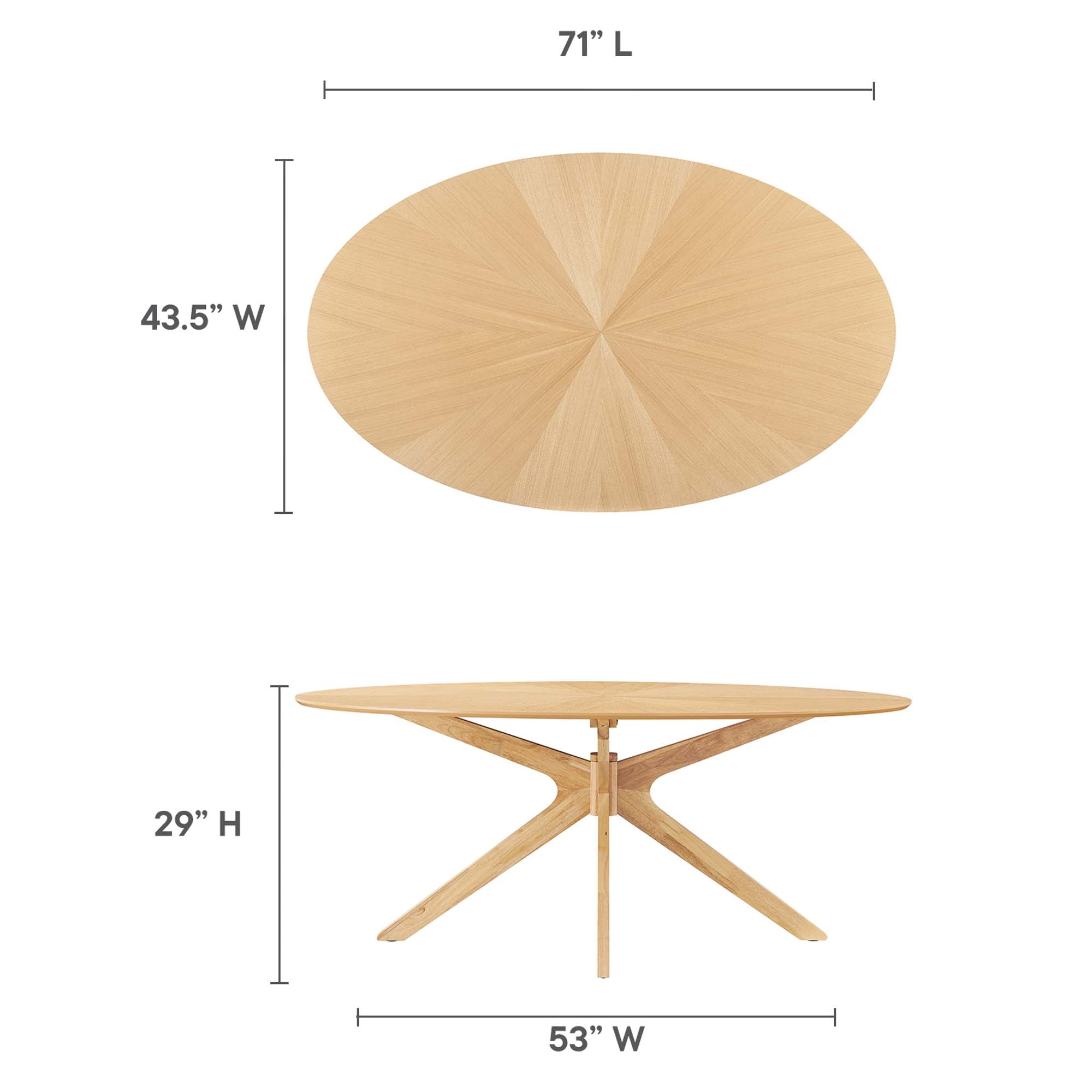 Crossroads Wood Dining Table by Modway