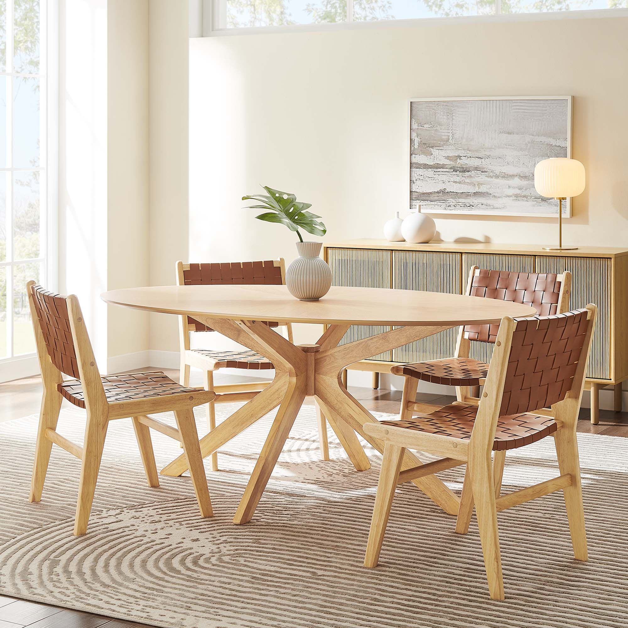 Crossroads Wood Dining Table By HouseBean