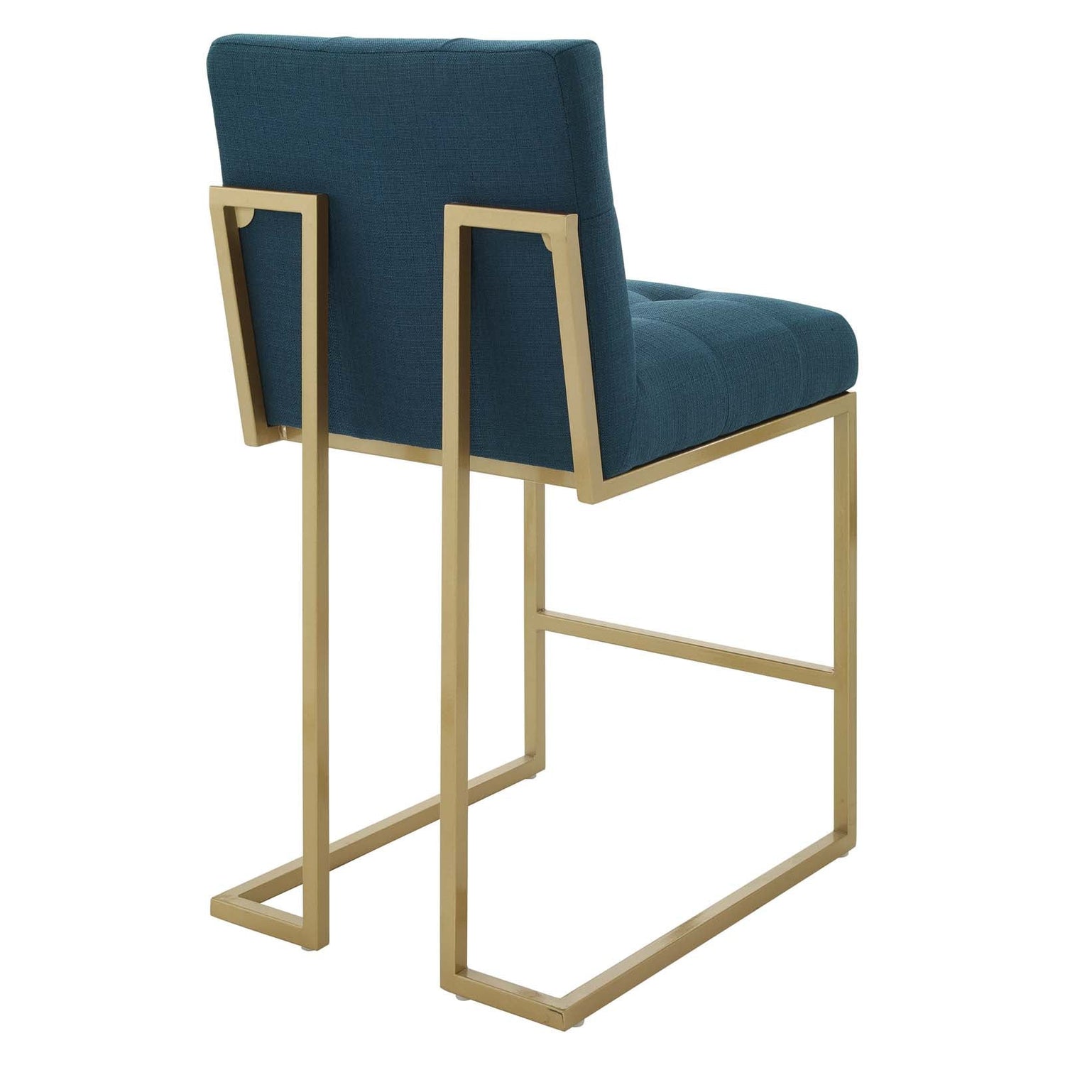 Privy Gold Stainless Steel Upholstered Fabric Counter Stool By HouseBean