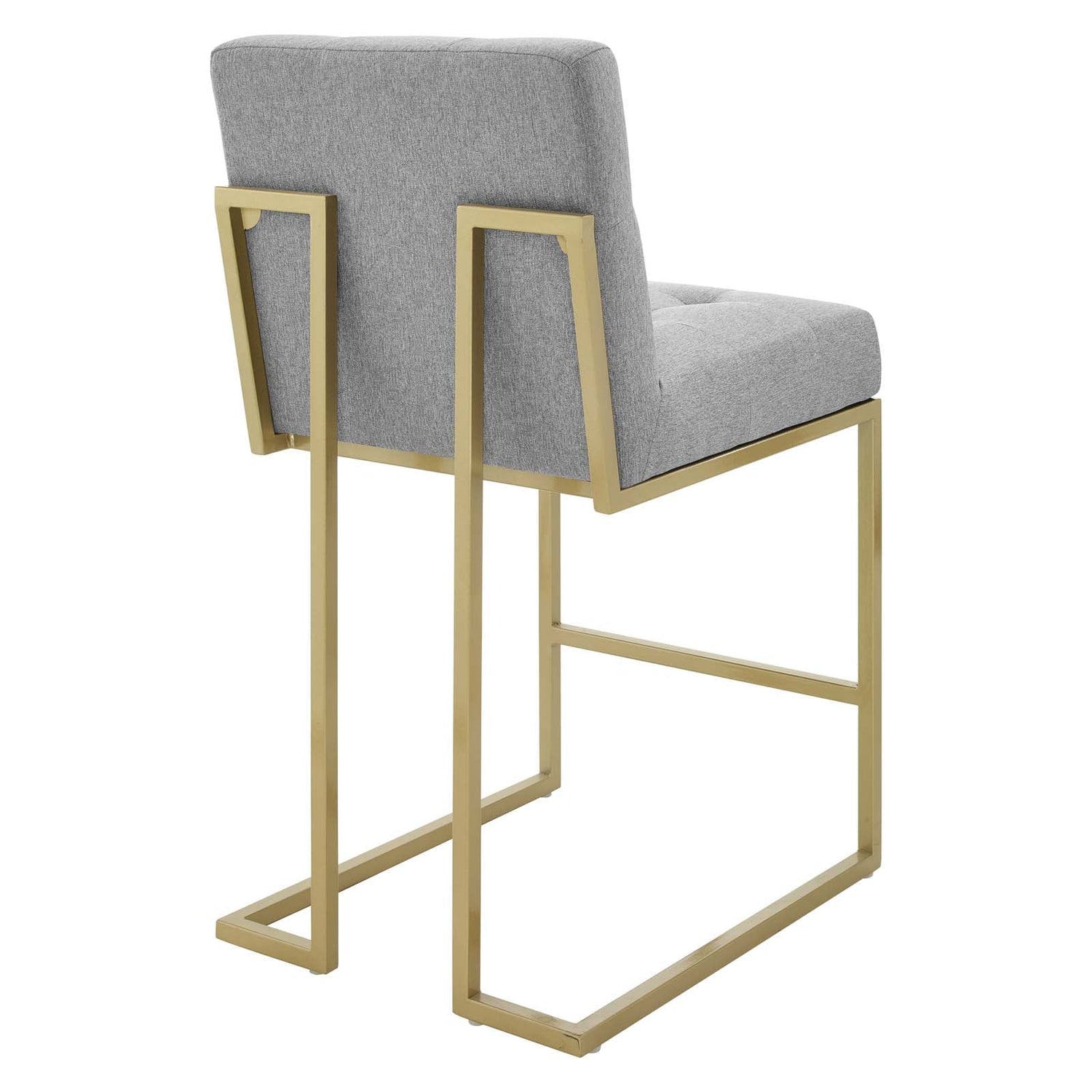 Privy Gold Stainless Steel Upholstered Fabric Counter Stool By HouseBean