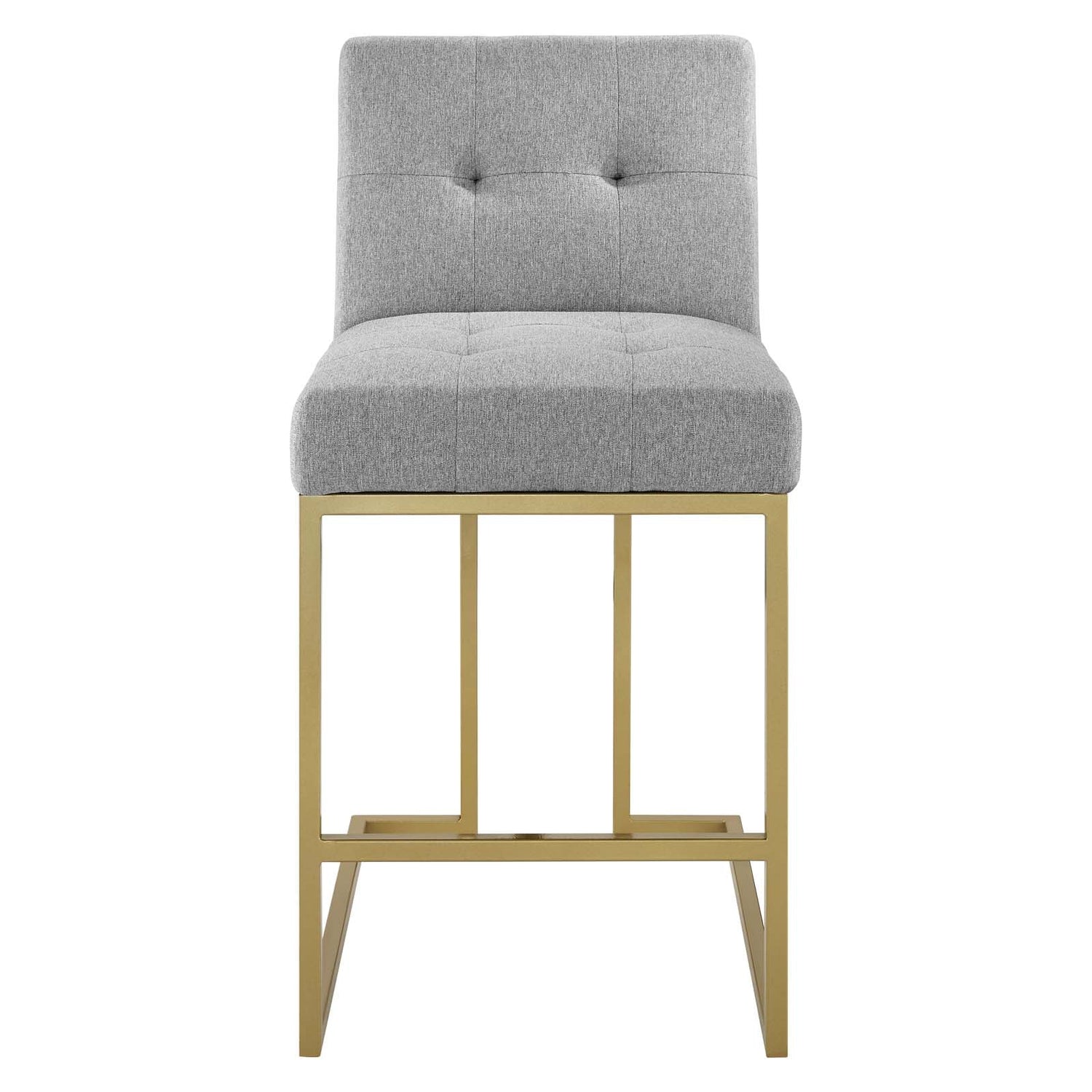 Privy Gold Stainless Steel Upholstered Fabric Counter Stool By HouseBean