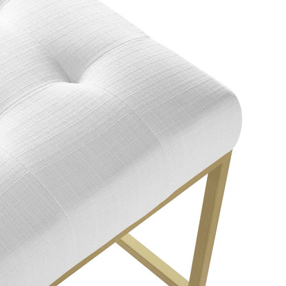 Privy Gold Stainless Steel Upholstered Fabric Counter Stool By HouseBean