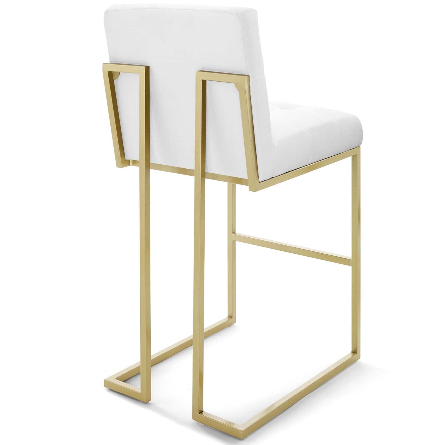 Privy Gold Stainless Steel Upholstered Fabric Bar Stool By HouseBean