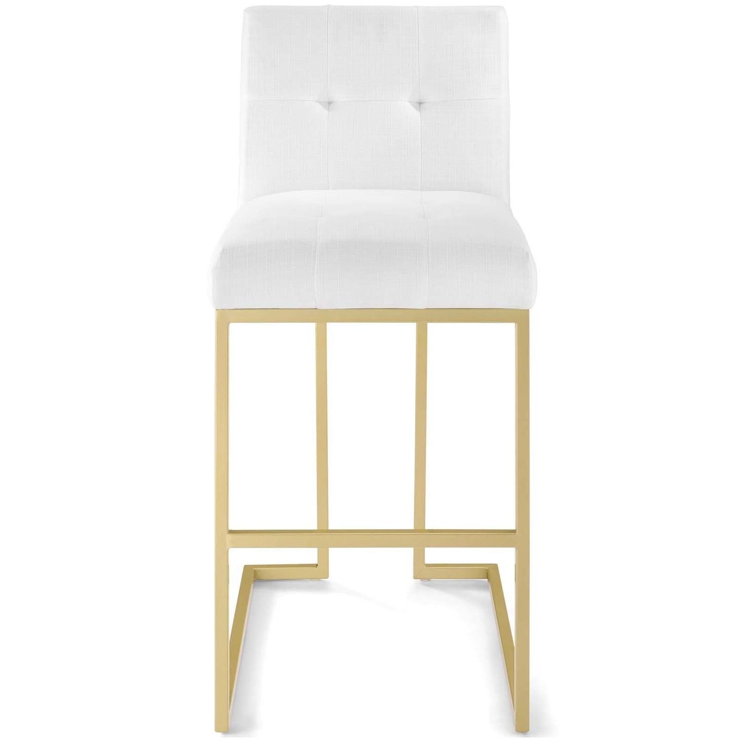 Privy Gold Stainless Steel Upholstered Fabric Bar Stool By HouseBean