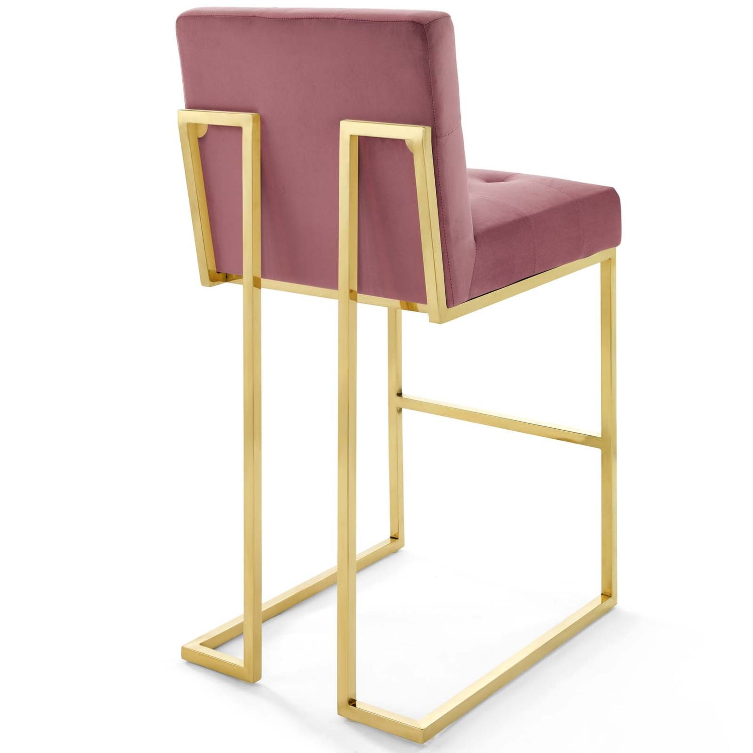 Privy Gold Stainless Steel Performance Velvet Bar Stool By HouseBean