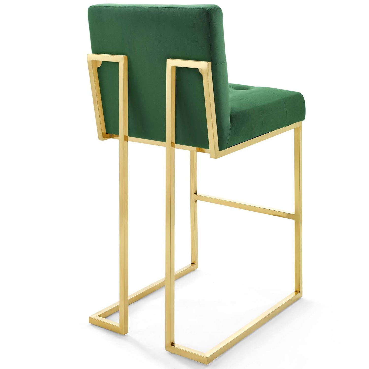 Privy Gold Stainless Steel Performance Velvet Bar Stool By HouseBean