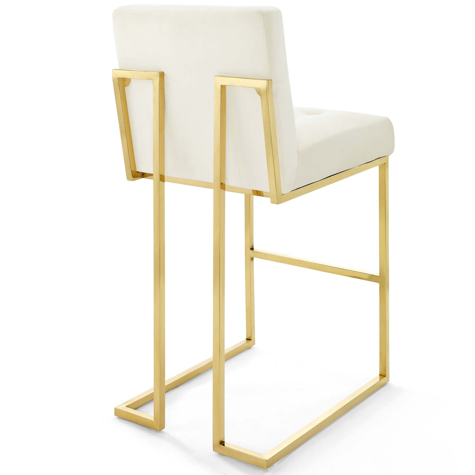 Privy Gold Stainless Steel Performance Velvet Bar Stool By HouseBean