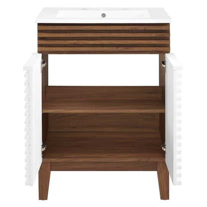Render 18&quot; and 24&quot; Bathroom Vanities with White Basin Included by Modway