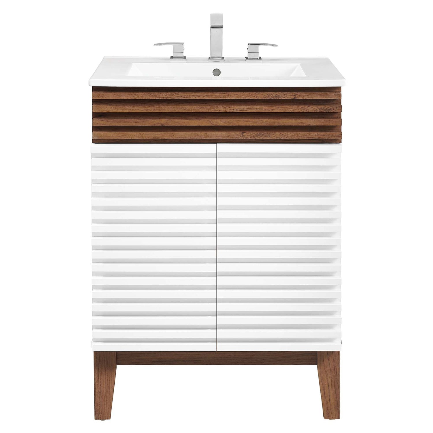 Render 18&quot; and 24&quot; Bathroom Vanities with White Basin Included by Modway