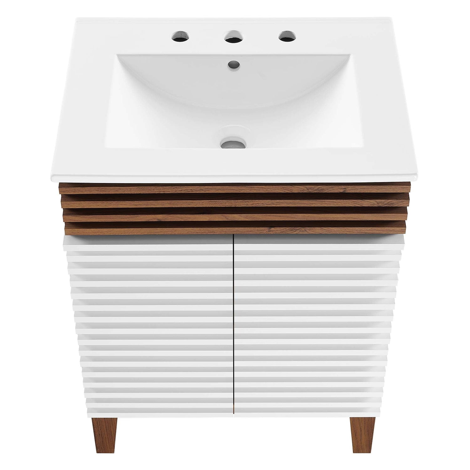 Render 18&quot; and 24&quot; Bathroom Vanities with White Basin Included by Modway