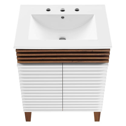 Render 18&quot; and 24&quot; Bathroom Vanities with White Basin Included by Modway