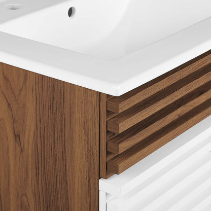 Render 18&quot; and 24&quot; Bathroom Vanities with White Basin Included by Modway