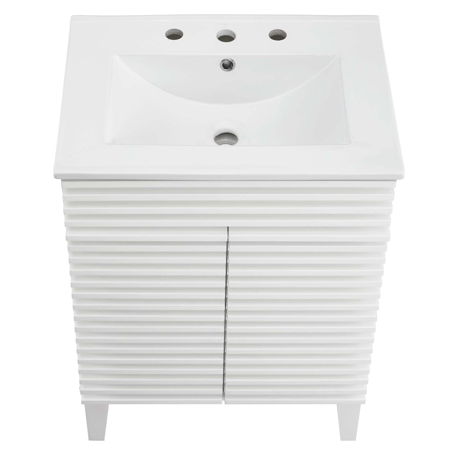 Render 18&quot; and 24&quot; Bathroom Vanities with White Basin Included by Modway