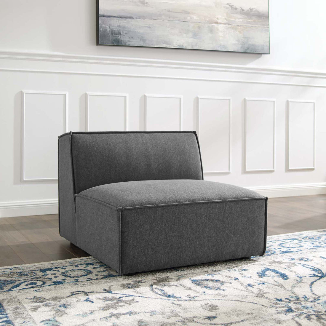 Restore Sectional Sofa Armless Chair by Modway