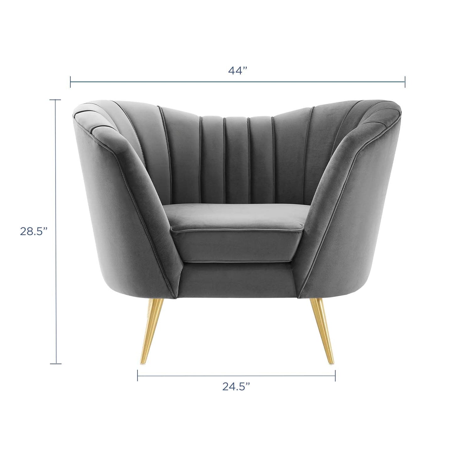 Opportunity Performance Velvet Armchair By HouseBean