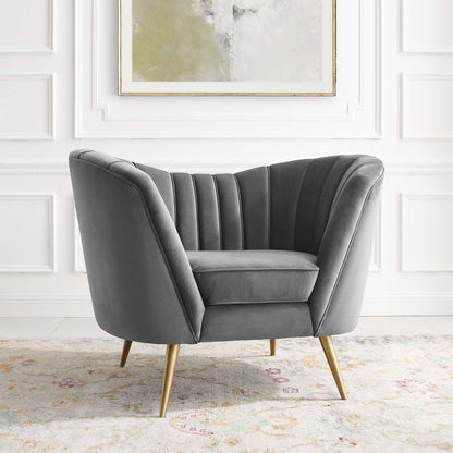 Opportunity Performance Velvet Armchair By HouseBean