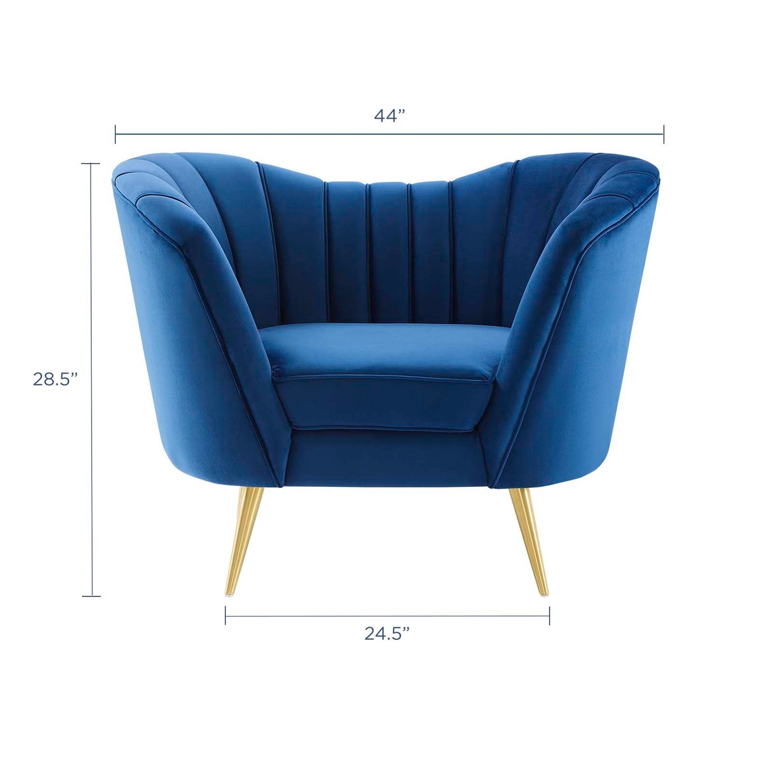 Opportunity Performance Velvet Armchair By HouseBean