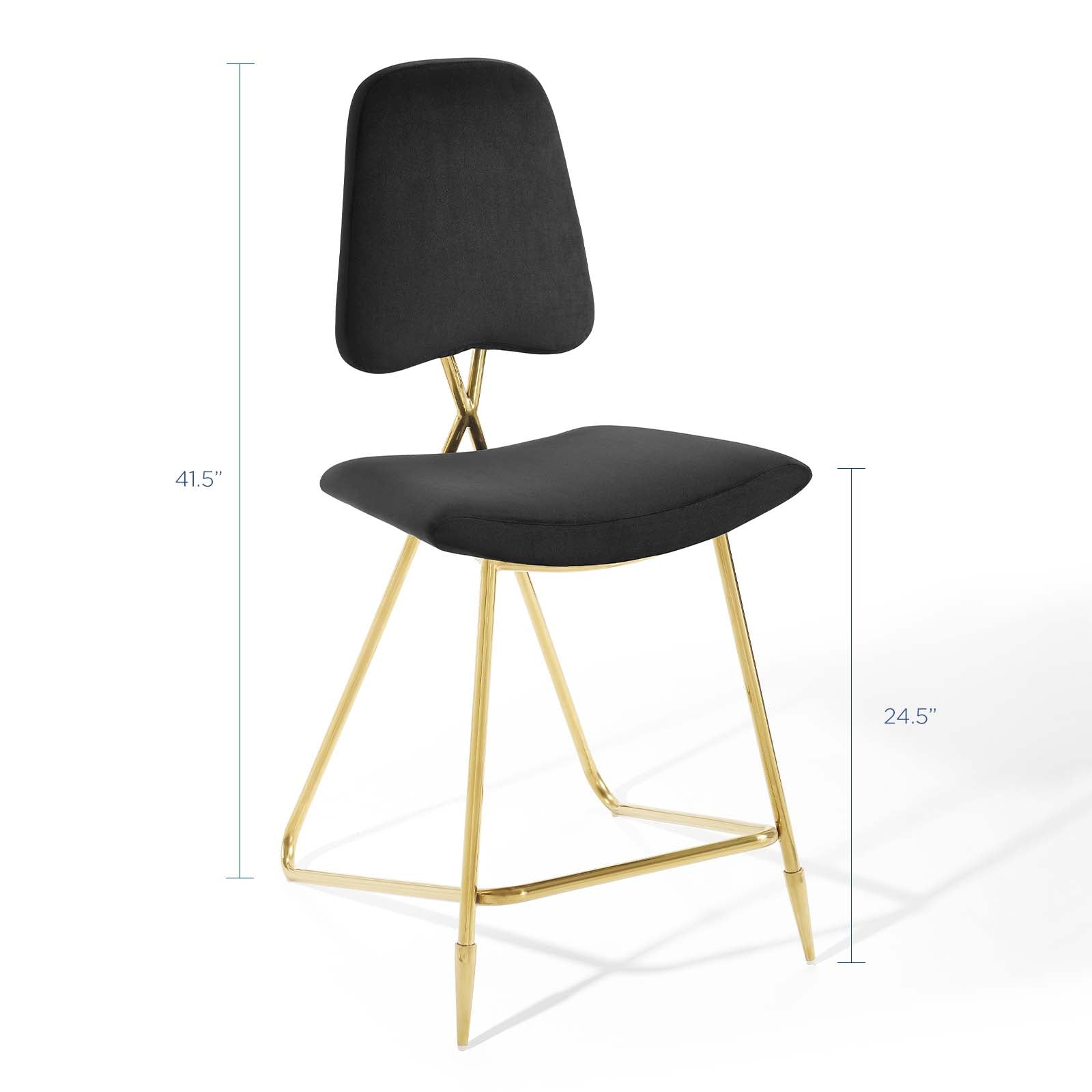 Ponder Performance Velvet Counter Stool By HouseBean