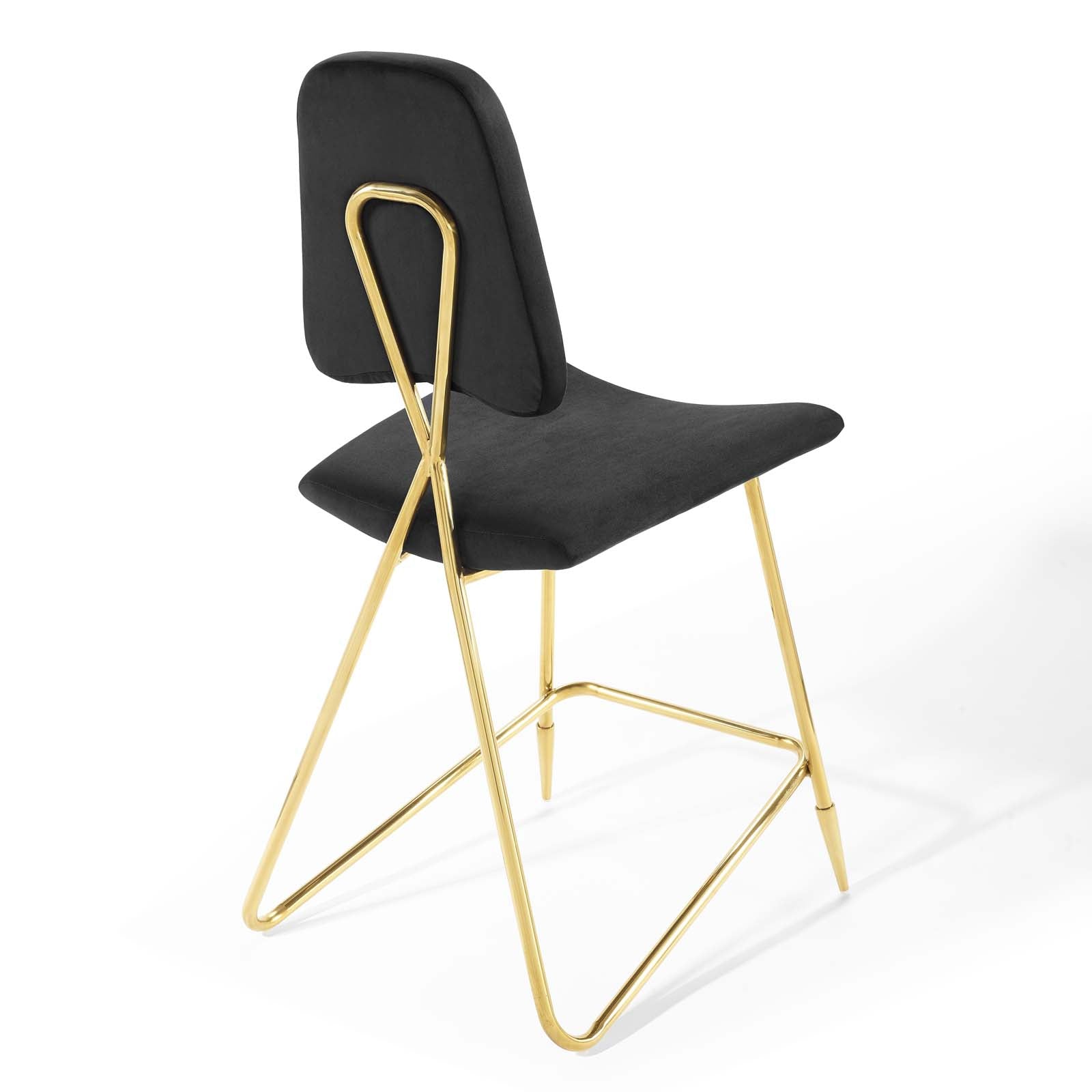 Ponder Performance Velvet Counter Stool By HouseBean