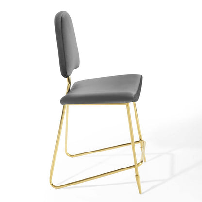 Ponder Performance Velvet Counter Stool By HouseBean