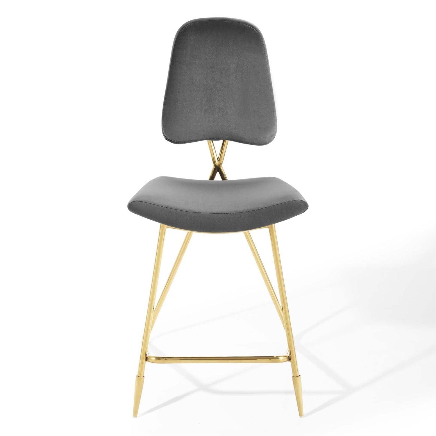 Ponder Performance Velvet Counter Stool By HouseBean