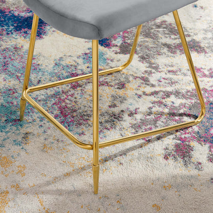 Ponder Performance Velvet Counter Stool By HouseBean