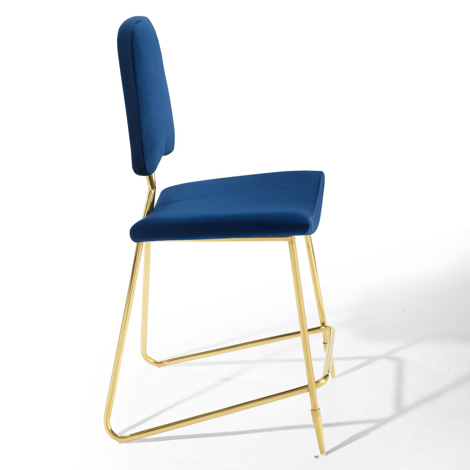 Ponder Performance Velvet Counter Stool By HouseBean