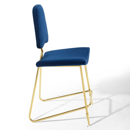 Ponder Performance Velvet Counter Stool By HouseBean