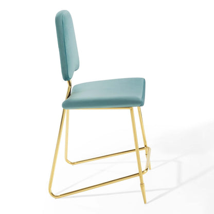 Ponder Performance Velvet Counter Stool By HouseBean