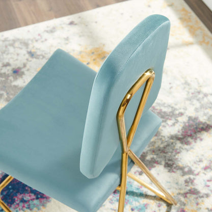 Ponder Performance Velvet Counter Stool By HouseBean