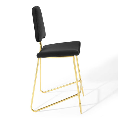 Ponder Performance Velvet Bar Stool By HouseBean