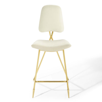 Ponder Performance Velvet Bar Stool By HouseBean