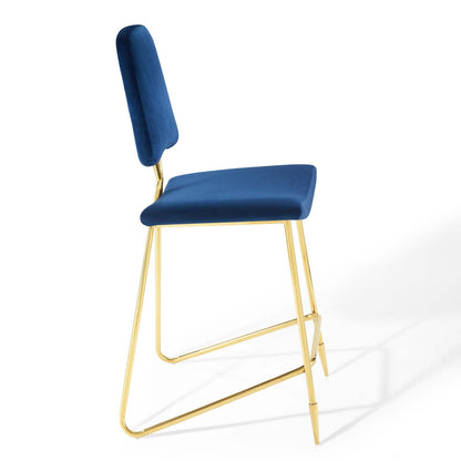 Ponder Performance Velvet Bar Stool By HouseBean