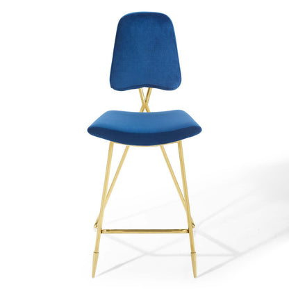 Ponder Performance Velvet Bar Stool By HouseBean