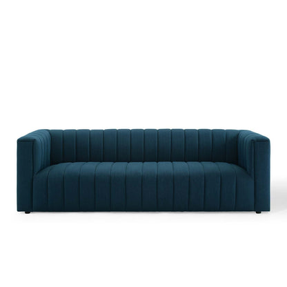 Reflection Channel Tufted Upholstered Fabric Sofa By HouseBean