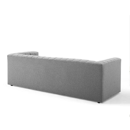 Reflection Channel Tufted Upholstered Fabric Sofa By HouseBean