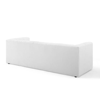 Reflection Channel Tufted Upholstered Fabric Sofa By HouseBean