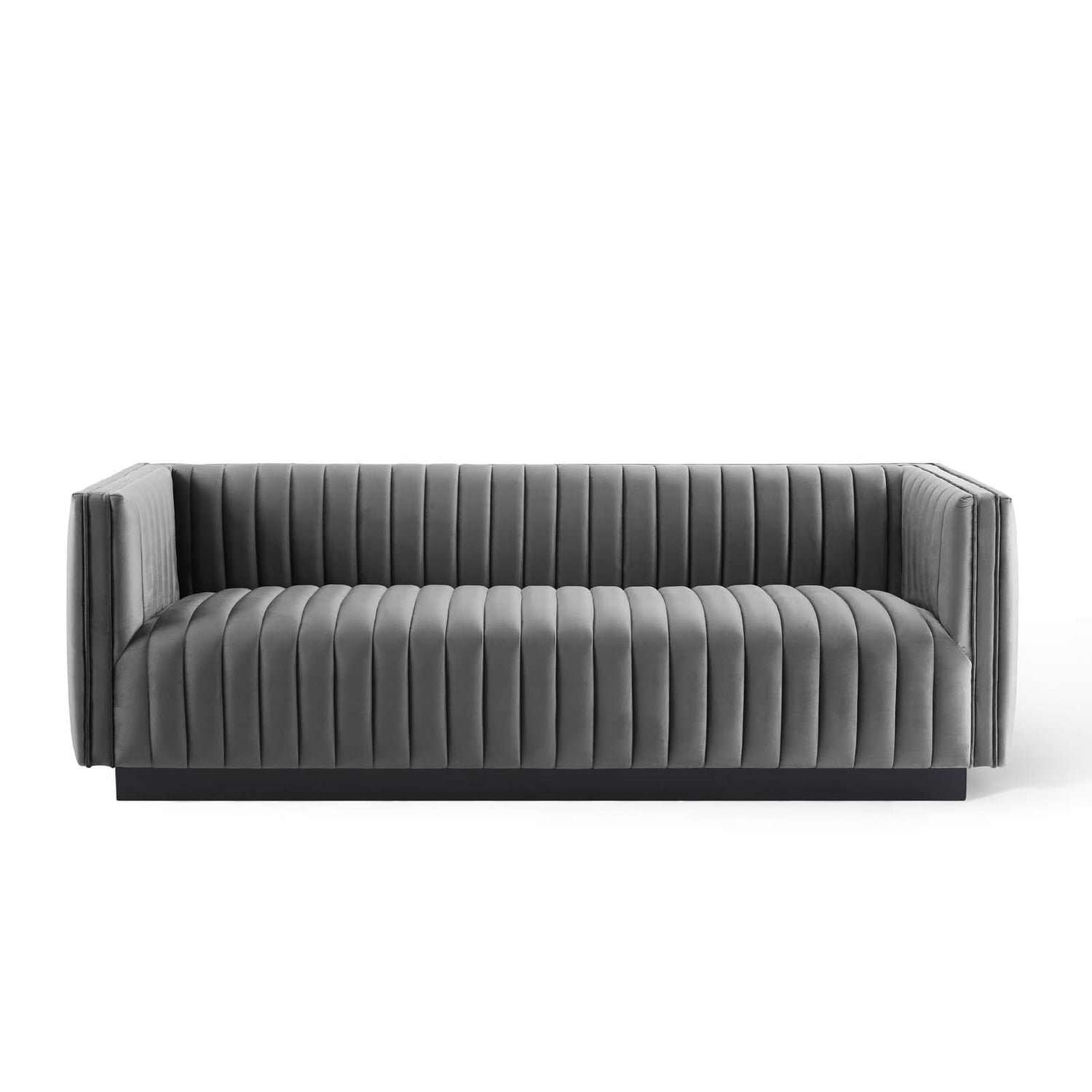 Conjure Channel Tufted Velvet Sofa By HouseBean