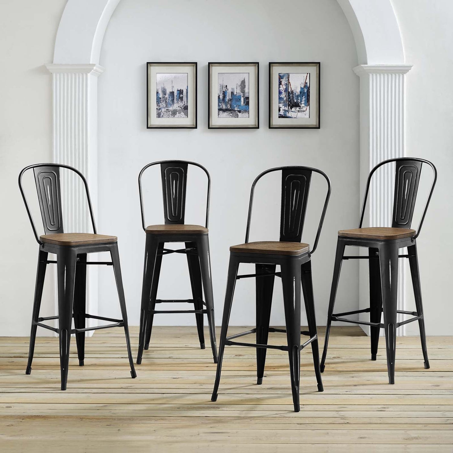 Promenade Bar Stool Set of 4 By HouseBean