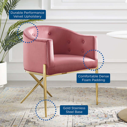 Savour Tufted Performance Velvet Accent Dining Armchair by Modway