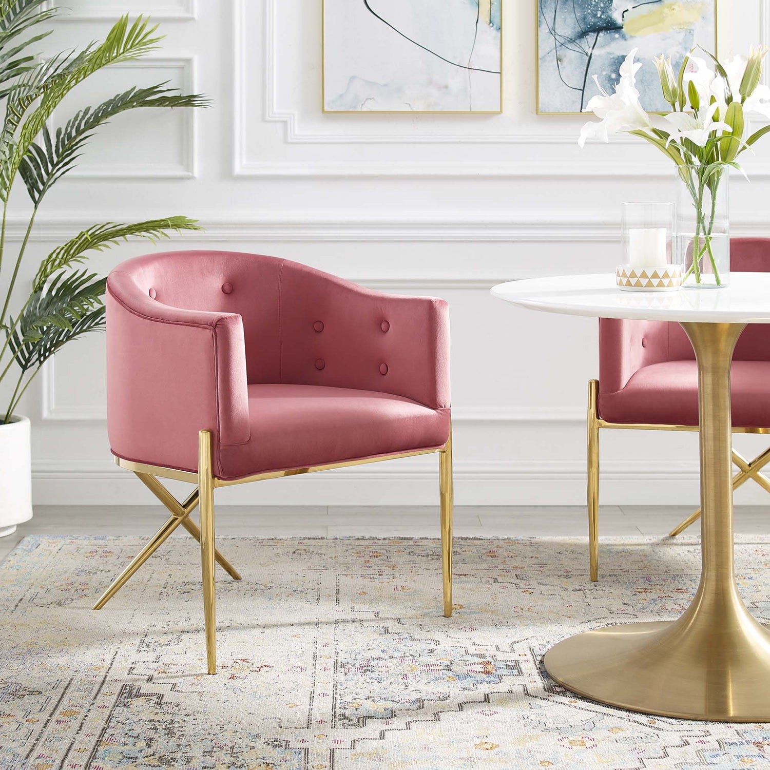Savour Tufted Performance Velvet Accent Dining Armchair by Modway