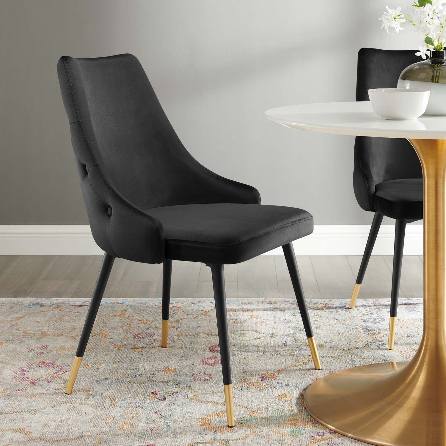 Adorn Tufted Performance Velvet Dining Side Chair By HouseBean