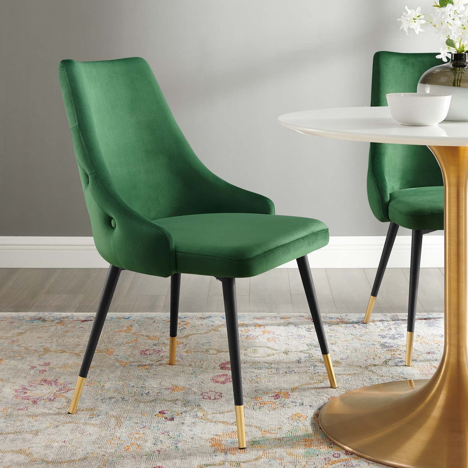 Adorn Tufted Performance Velvet Dining Side Chair By HouseBean