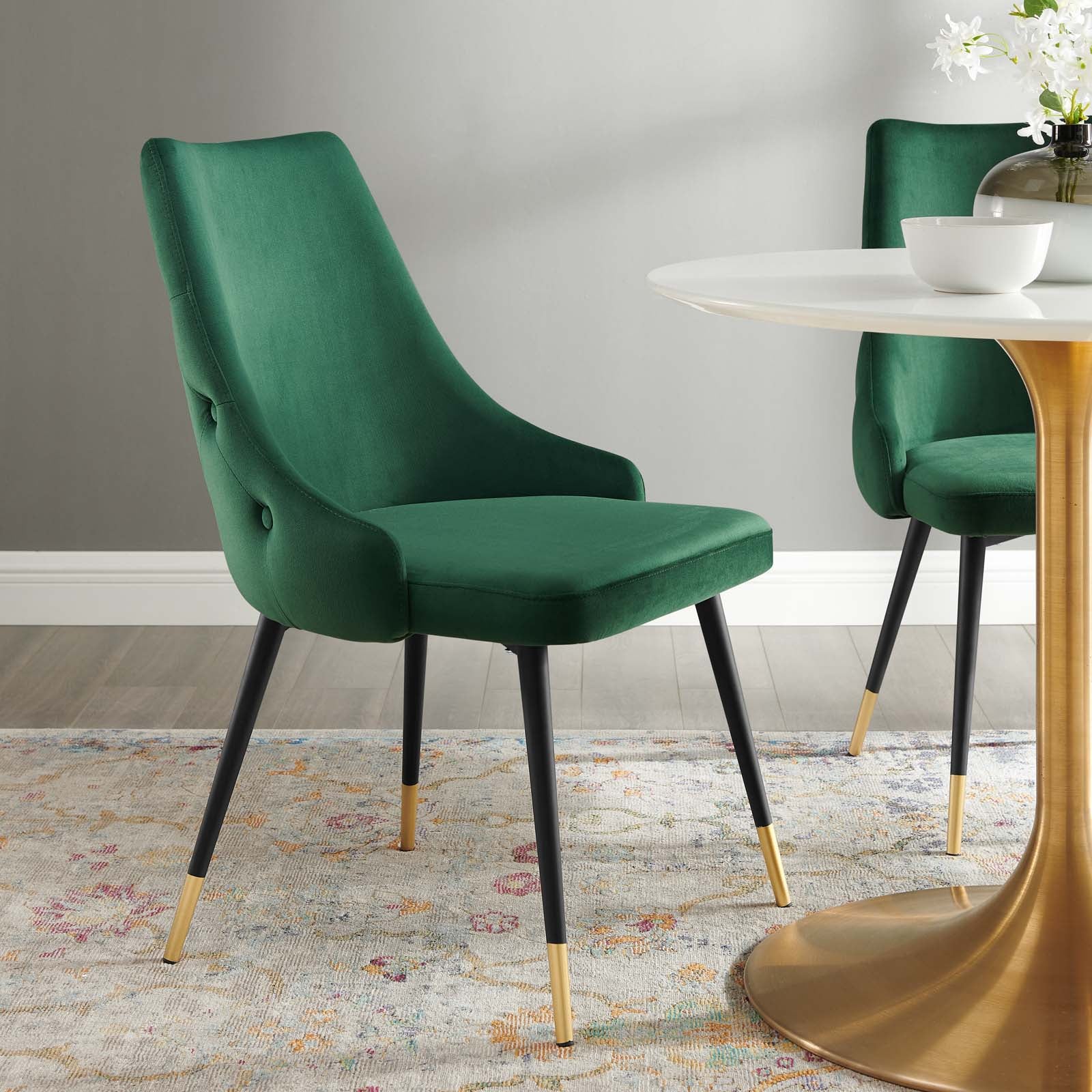 Adorn Tufted Performance Velvet Dining Side Chair By HouseBean