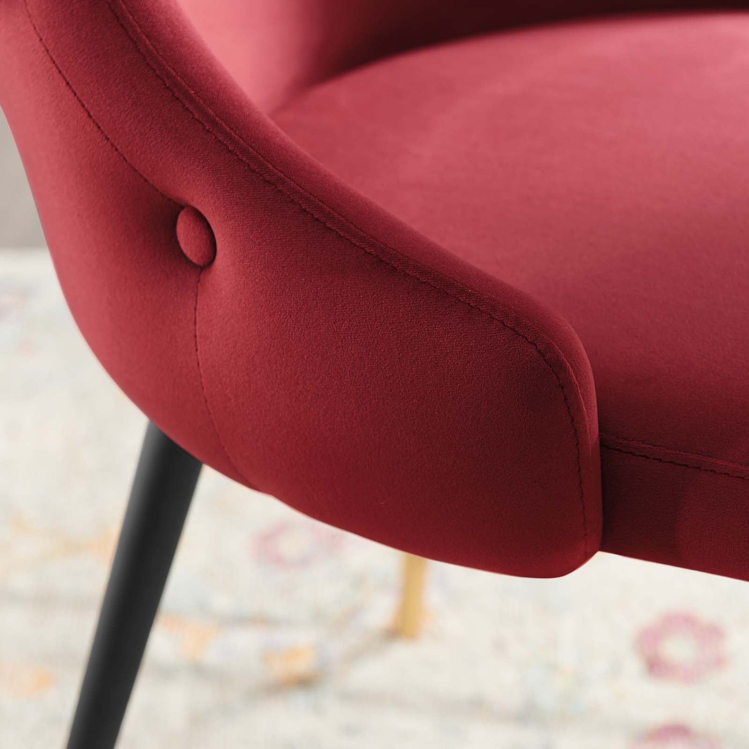 Adorn Tufted Performance Velvet Dining Side Chair By HouseBean