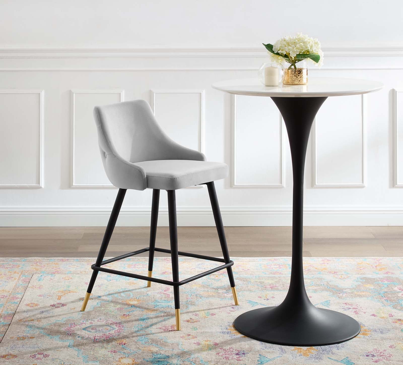 Adorn Performance Velvet Counter Stool By HouseBean