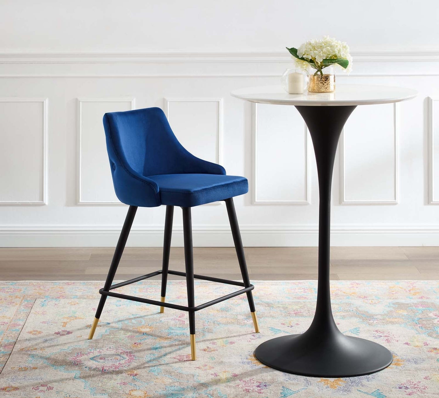 Adorn Performance Velvet Counter Stool By HouseBean