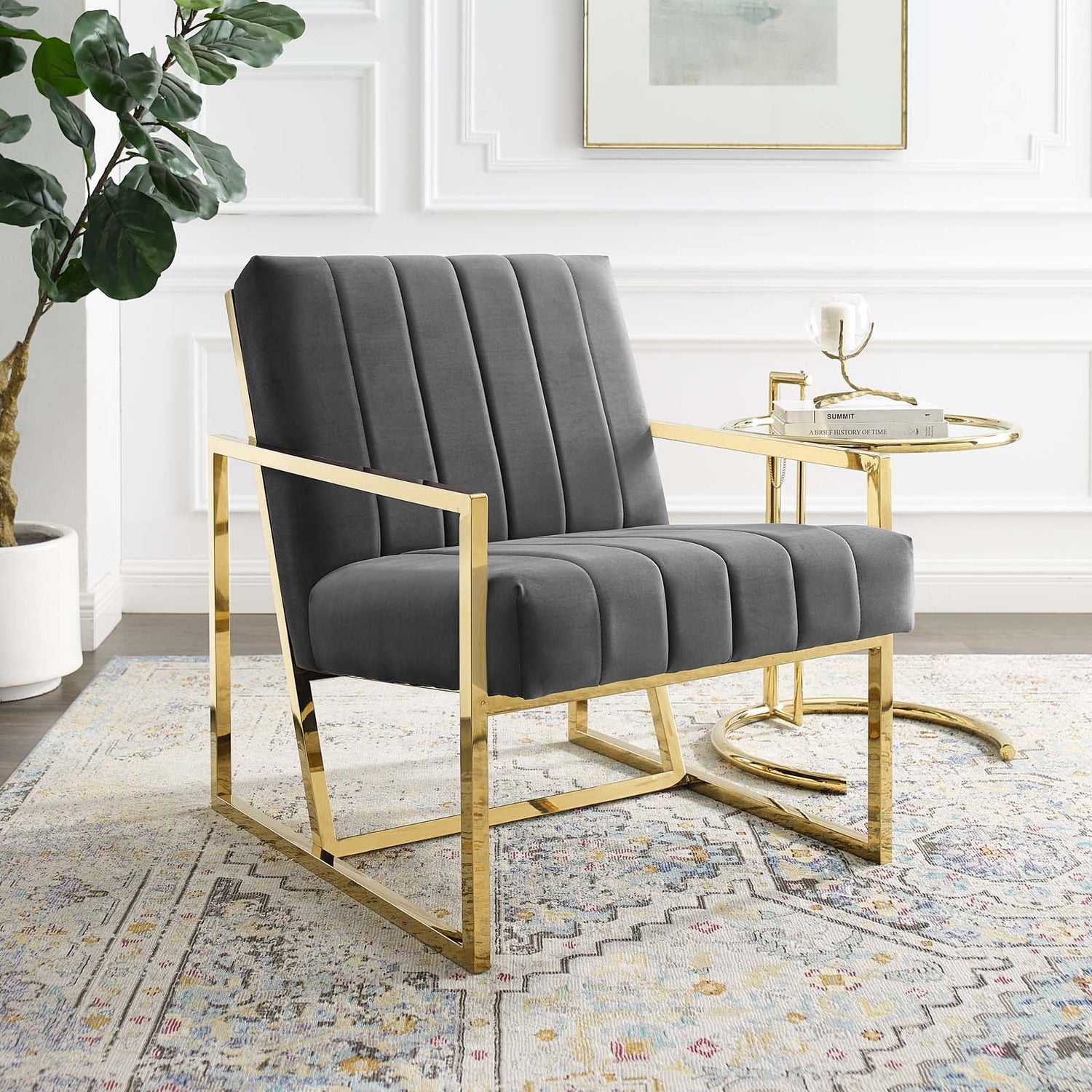 Inspire Channel Tufted Performance Velvet Armchair by Modway