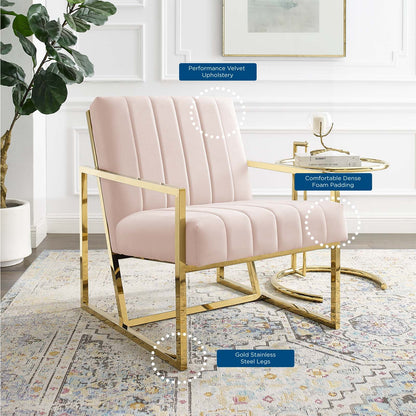 Inspire Channel Tufted Performance Velvet Armchair by Modway