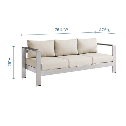 Shore Outdoor Patio Aluminum Sofa By HouseBean